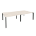 Рабочая станция на П-образном м/к Onix O.MP-D.RS-4.3.7 2760x1475x750 (Тиквуд Темный/Белый Металл)