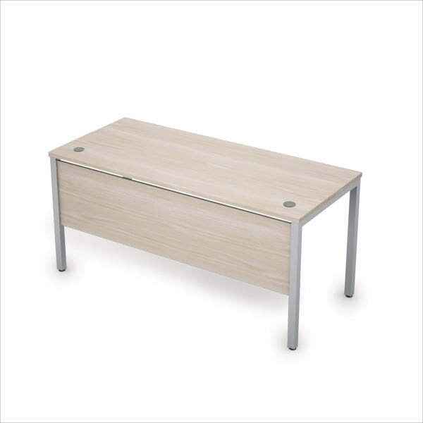 6МД.004 Стол рабочий (1600x700x750) (Шамони светлый/Алюминий матовый)