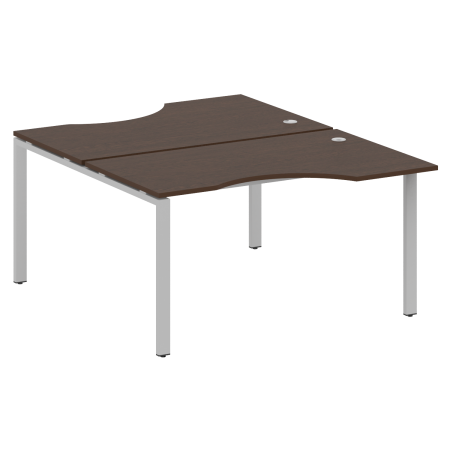 Рабочая станция криволинейная Metal System Style БП.РАС-СА-2.2 1400x1835x750 (Венге Цаво/Серый металл)