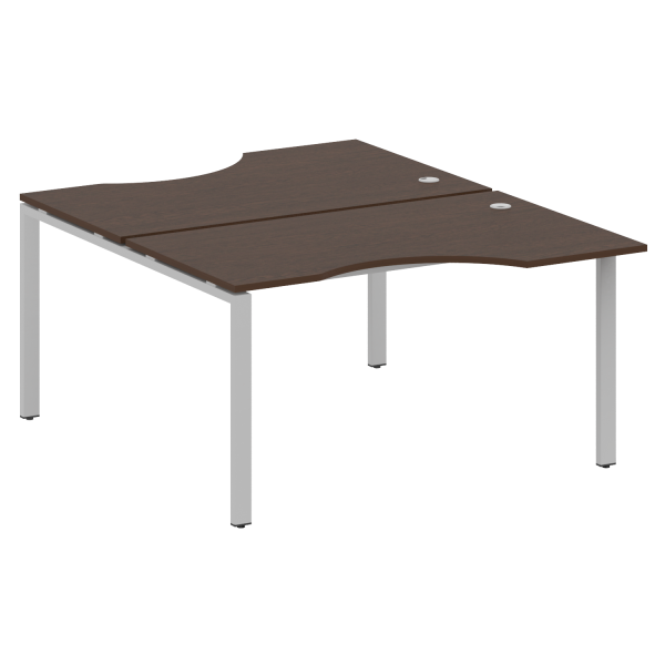 Рабочая станция криволинейная Metal System Style БП.РАС-СА-2.2 1400x1835x750 (Венге Цаво/Серый металл)