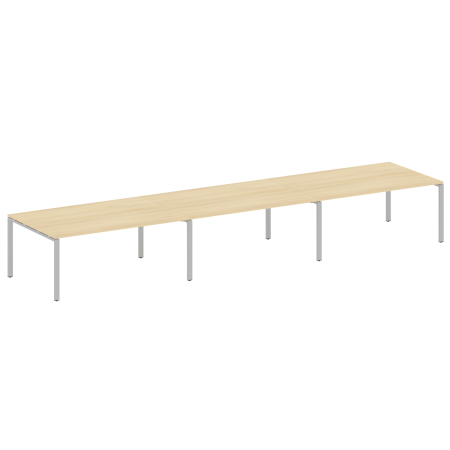 Переговорный стол 3 столешницы Metal System Style БП.ПРГ-3.5 5400x1235x750 (Акация/Серый металл)