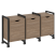 Тумба на колесных опорах наборная VR.L-TN-5.K 1440x460x767 (Тиквуд Темный/Белый металл)