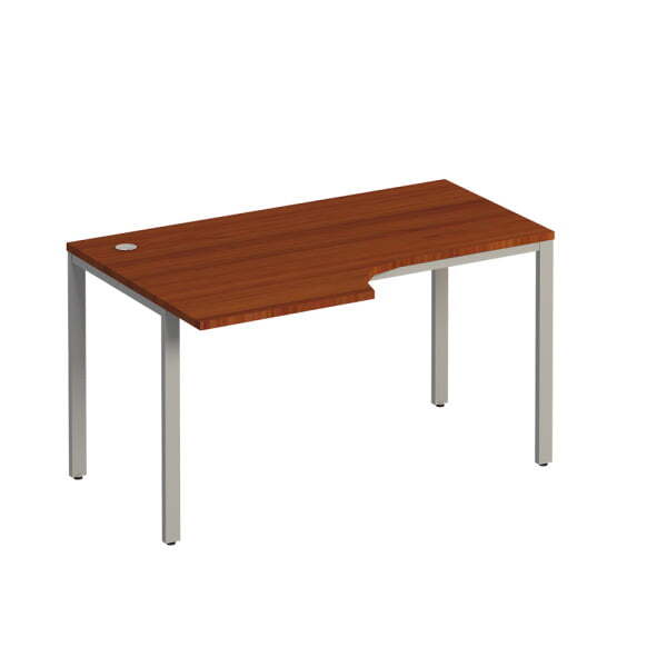 Стол эргономичный левый на металлокаркасе  Комфорт МП2 К 195 1400x900x750 (Французский орехСерый)