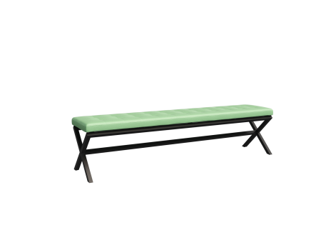 Банкетка трехместная NLT.L-3 (Kanzas 20/Металл Антрацит)