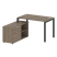 Рабочая станция с опорной тумбой левая Metal System Style БП.РС-СТС-2.2 Л 1300x1520x750 (Дуб Наварра/Серый металл)