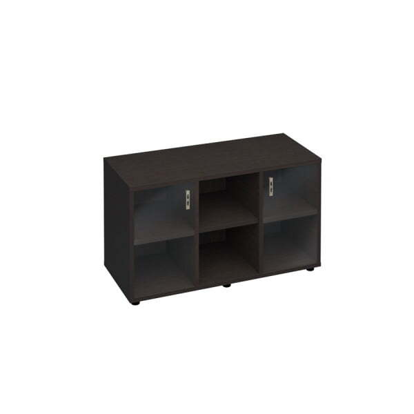 Шкаф низкий со стеклянными дверьми Дуглас КМ-93879 2000x1100x767 (Венге Аруба)