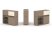 Тумба двойная + низкая надставка ES.NB.2N-13 (1500х410х1135) (Латте/Тиквуд Светлый)