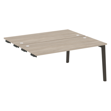 Стол-приставка двойной на деревянных опорах Onix Wood OW.D.SPR-4.7 1580x1475x750 (Дуб Аттик/Дуб Темный)