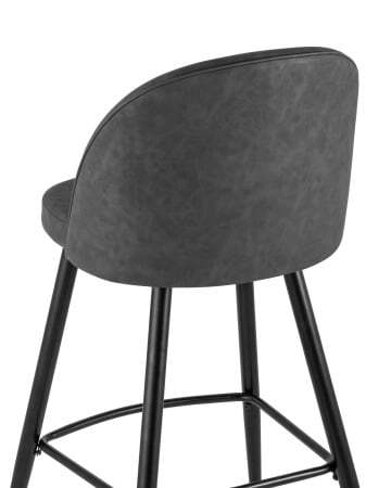 Стул барный Лион темно-серая экокожа (Стул барный Лион темно-серый)