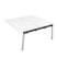 10БДСВ.289 Стол системы Бенч с вырезом, сдвоенный, на 2 рабочих места - средний (1400x1635x750) (Белый премиум/Черный металл)