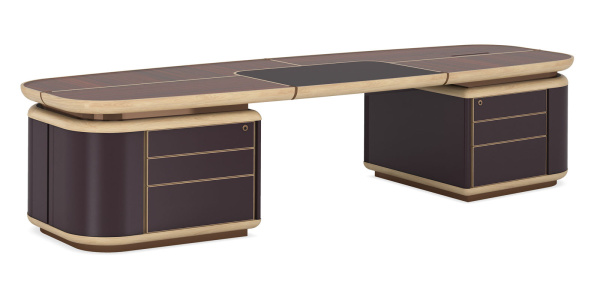 Стол руководителя BENTLEY правый (2400x1000х760) (Шпон розового дерева TA55)