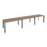 Рабочая станция на П-образном м/к Onix O.MP-RS-3.3.8 4140x800x750 (Тиквуд Темный/Белый Металл)