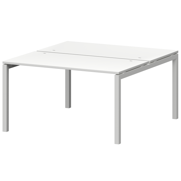 Бенч двойной на металлокаркасе Смарт СМС2-П-10К.149.Пр50 1000x1496x750 (Белый/Белый)