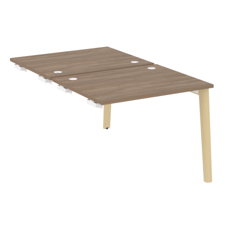 Стол-приставка двойной на деревянных опорах Onix Wood OW.D.SPR-1.8 980x1635x750 (Дуб Аризона/Дуб Светлый)