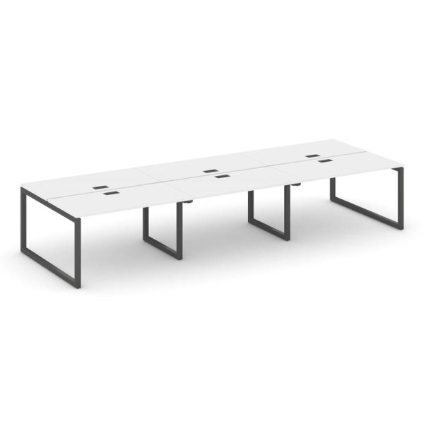 Рабочая станция 2-х сторонняя SN-5O.DRS-084 (4740х1632х750) (Белый/Металл Антрацит)