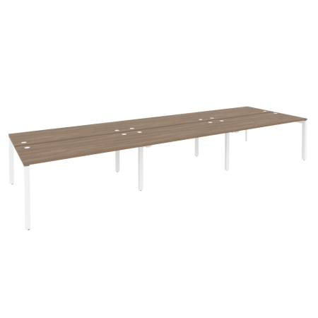 Рабочая станция на П-образном м/к Onix O.MP-D.RS-6.4.7 4740x1475x750 (Дуб Аризона/Белый Металл)
