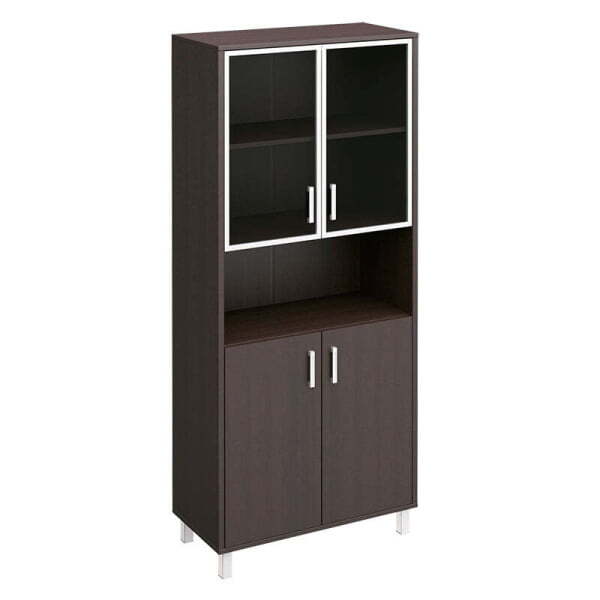 Шкаф двери стекло в рамке без замка ниша Борн B 430-823 900x450x2074 (Венге)