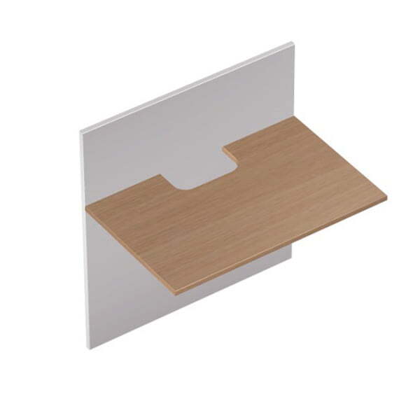 Модуль ресепшн прямой с вырезом PROFIQUADRO КВ 432 1000x695x1112 (Белый премиум / Вишня скандинавская)