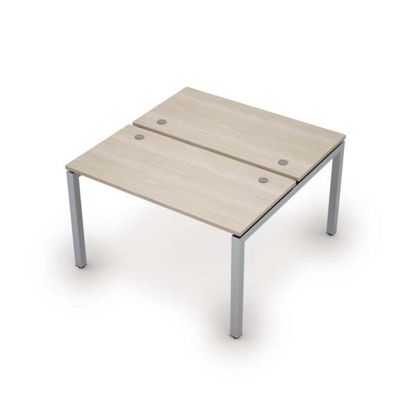 6МБ.5268 Бенч-система на 2 рабочих места (1200x1235x750) (Шамони светлый/Алюминий матовый)