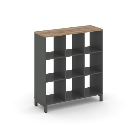 Каркас стеллажа 3 яруса SN.KS-330 (1121х400х1248) (Антрацит/Дуб Табак/Металл Антрацит)