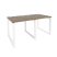 Рабочая станция на О-образном м/к Onix O.MO-RS-2.0.8 1560x800x750 (Тиквуд Темный/Белый Металл)