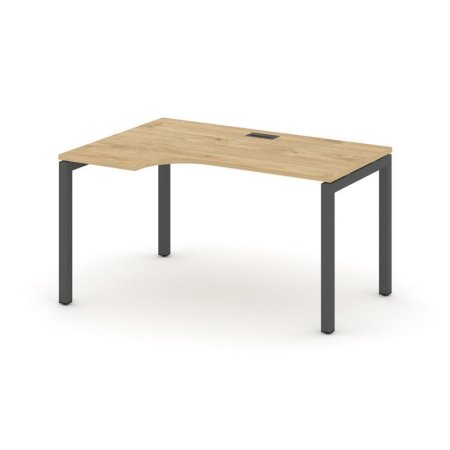 Стол рабочий эргономичный SN-5P.SPA-011(L) (1380х700/980х750) (Тиквуд Светлый/Металл Антрацит)