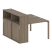Рабочая станция с опорным шкафом-купе Metal System Style БП.РС-СШК-2.1 1410x1475x1098 (Дуб Наварра/Серый металл)