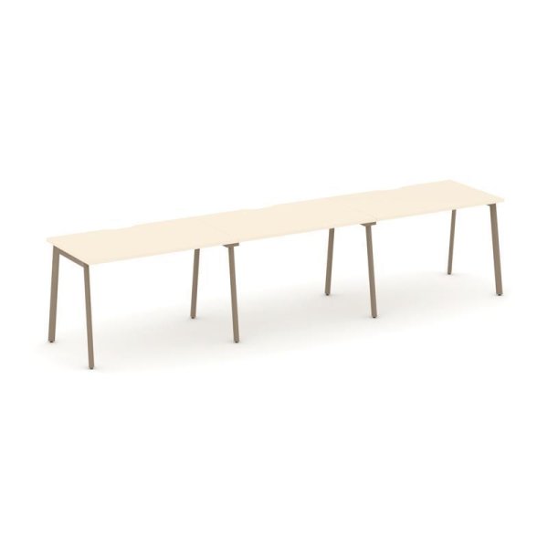 Рабочая станция 3 места ES.RS-3.2-VP (3540х730х750) (Сатин/Металл Латте)