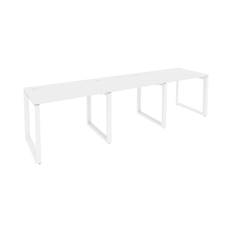 Рабочая станция на О-образном м/к Onix O.MO-RS-3.1.7 2940x720x750 (Белый Бриллиант/Белый Металл)