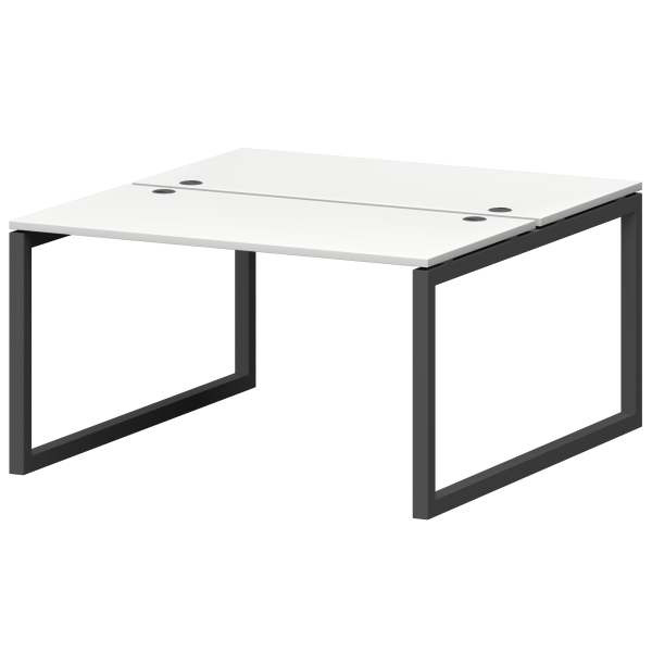 Бенч двойной на металлокаркасе Смарт СМС2-О-10К.149.Пр50 1000x1496x750 (Белый/Антрацит)