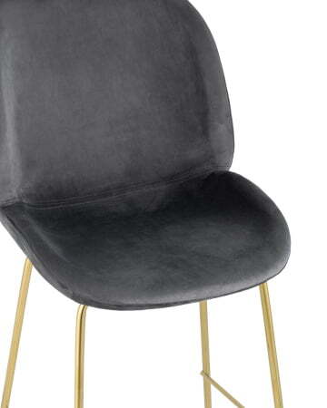 Стул полубарный Beetle со спинкой серый (Стул полубарный Турин серый)