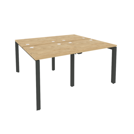 Рабочая станция на П-образном м/к Onix O.MP-D.RS-4.0.7 1560x1475x750 (Тиквуд Светлый/Черный металл)