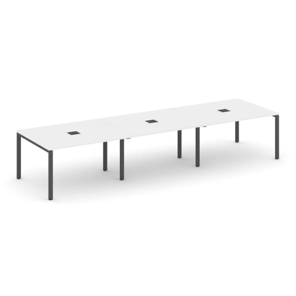 Стол переговорный SN-6P.SPRG-054 (4740х1180х750) (Белый/Металл Антрацит)