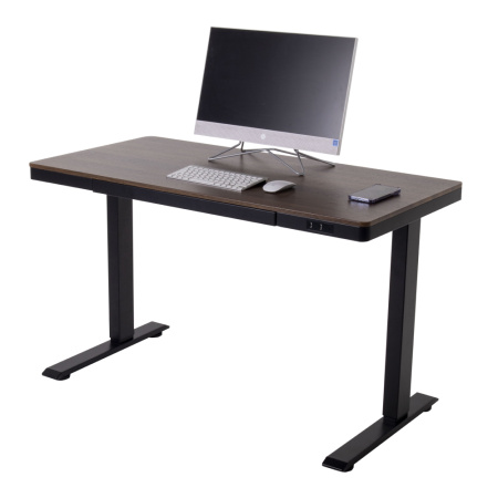 Стол c электроприводом LA-T33-E4A (1200x600x700-1200) (Грецкий орех | Черный)