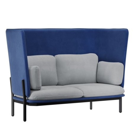 Диван двухместный с высокой спинкой STA-02 (Like 785/Like 992/Металл Черный)