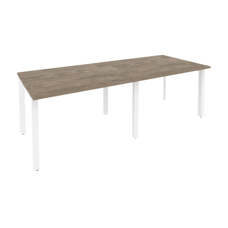 Стол переговорный Onix O.MP-PRG-2.2 2360x980x750 (Тиквуд Темный/Белый Металл)