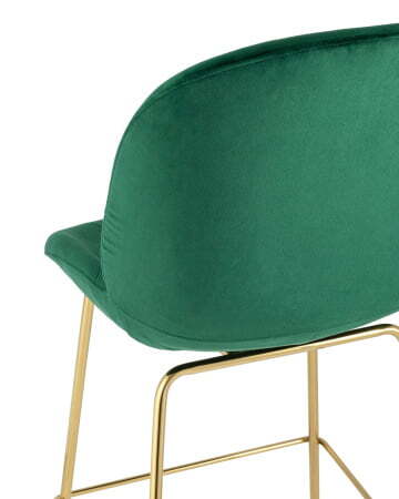 Стул полубарный Beetle со спинкой изумрудный (Стул полубарный Турин изумрудный)