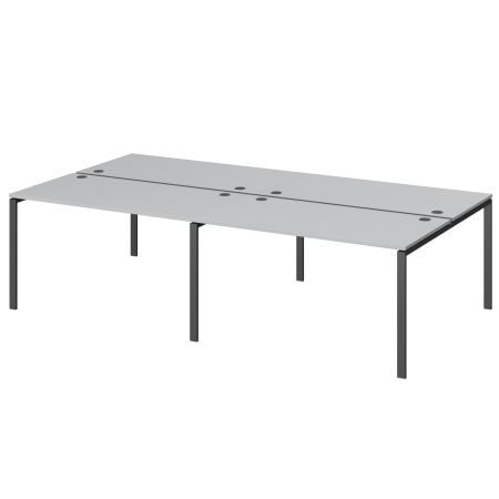 Бенч двойной на 4 рабочих места Арго-М АМБ-005.60-4 3600x1236x760 (Серый/Антрацит)