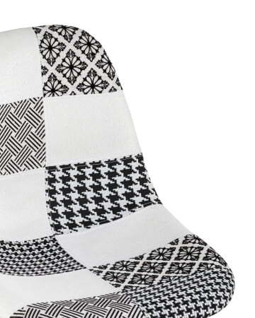 Стул DSW пэчворк черно-белый (Стул DSW черно-коричневый)