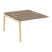 Наборный элемент рабочей станции на деревянных опорах Onix Wood OW.2.NRS-2.7 1180x1475x750 (Тиквуд Светлый/Дуб Темный)