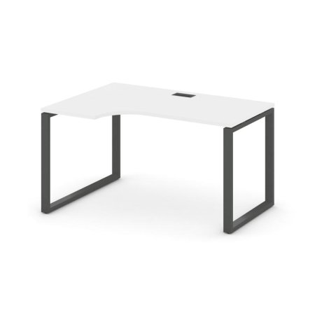 Стол рабочий эргономичный SN-6O.SPA-001(L) (1380х600/980х750) (Белый/Металл Антрацит)