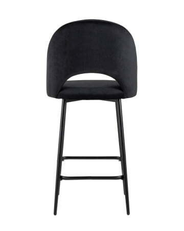 Стул полубарный Меган велюр черный (Стул полубарный Меган черный)