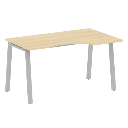 Стол криволинейный правый Metal System Style БА.СА-2 Пр 1400x900x750 (Акация/Серый металл)