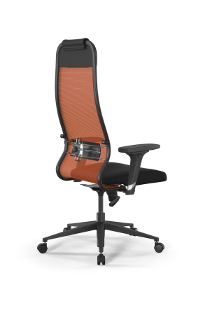 Кресло для руководителя Метта Sit 10 B1-111D - X2+UMF(X1) /Ub00/Wh00/D02P(M09.B11.G19.W02) (Черный | Оранжевый)