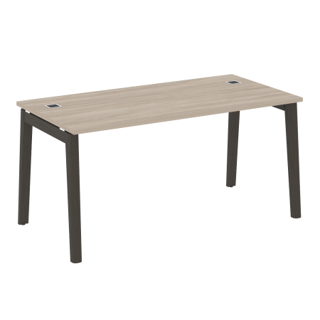 Стол руководителя на деревянных опорах Onix Wood Direct OW.SRR-4.8 1580x800x750 (Дуб Аттик/Дуб Темный)