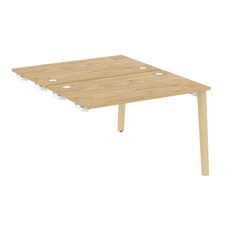 Стол-приставка двойной на деревянных опорах Onix Wood OW.D.SPR-2.7 1180x1475x750 (Тиквуд Светлый/Дуб Светлый)