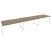 Стол переговорный Onix O.MO-PRG-3.4 4740x980x750 (Тиквуд Темный/Белый Металл)