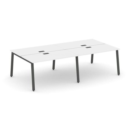 Рабочая станция 2-х сторонняя SN-6A.DRS-032 (2360х1232х750) (Белый/Металл Антрацит)