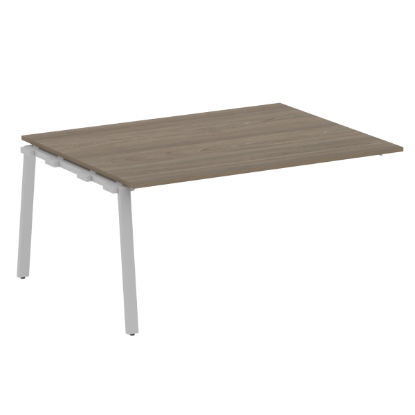 Проходной элемент стола для переговоров на А-образном м/к Metal System Style БА.ППРГ-4 1600x1235x750 (Вяз/Серый металл)