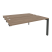Стол-приставка двойной на П-образном м/к к опорным элем. Onix O.MP-D.SPR-4.7 1580x1475x750 (Тиквуд Темный/Белый Металл)